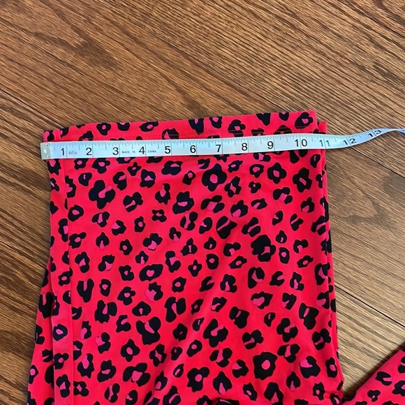 IMAN global Chic red black animal print palazzo wide leg pants pull on flowy XLP - Picture 9 of 9